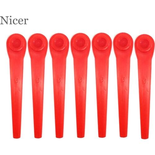 Trimmer Head Steel Blades 100PCS Plastic Razors Lawn Mower Garden WeedersGrass Eater Brush Cutter 5.5mm Aperture Accessories