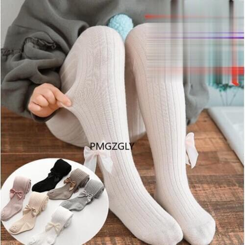Cute Tights For Baby Girls Spring Summer Candy Color Children Pantyhose Ribbed Stockings Cotton Knitted Baby Girl Tights Kids
