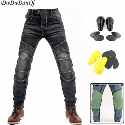 2021 Men Motorcycle Pants Aramid Moto Jeans Protective Gear Riding Touring Black Motorbike Trousers Blue Motocross Jeans