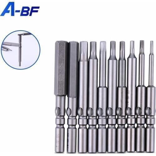 A-BF 5mm Inner Electric Screwdriver Tips Hex Magnetic S2 Screwdriver Bits Set High Strength Strong Power Tools Accessories