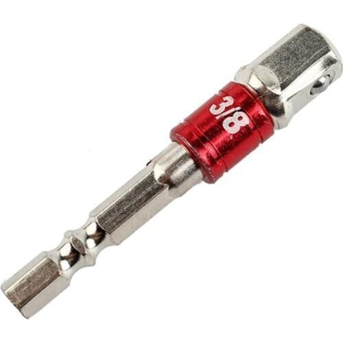 Hex Drill Power Bit Socket Drive Adapter Exension Set 1/4" 3/8" 1/2" Socket Bit Adapter Hex Shank With Fixed Collar Rings