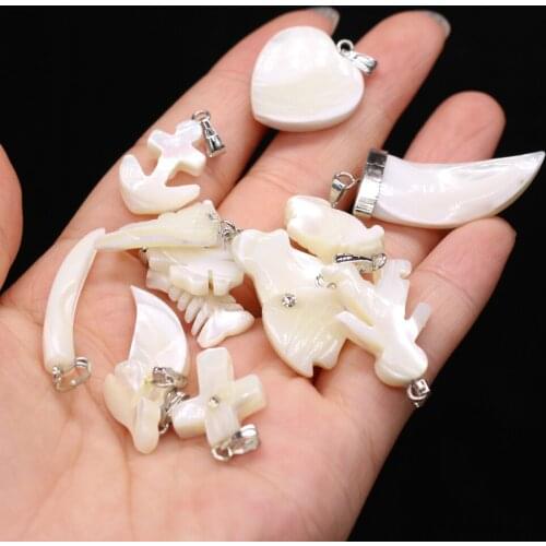 5pcs New Natural Shell Charms Pendants for Earring Necklace Jewelry Making DIY Women Girls Accessories Party Gifts