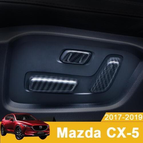 Car Seat Adjustment Switch Knob Button Control Covers Trims Interior Molding For MAZDA CX-5 CX5 CX 5 2017 2018 2019 Accessories
