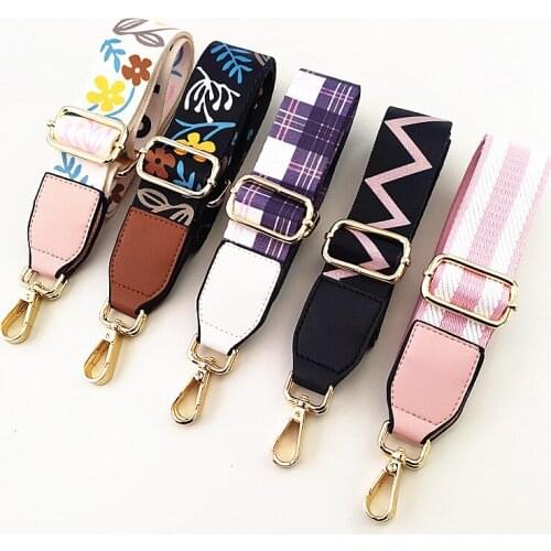 5 Styles 80-130cm Adjustable O Bag Strap For Women Shoulder Bag Hanger Colored Belt Bag Strap Accessories Flower Handbag Straps