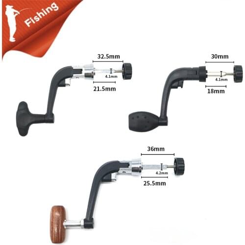 1Pcs Metal Spinning Fishing Reel Handle Folding Rocking Arm for 1000-7000 Wheel Wooden Knob Fishing Tackle Accessories