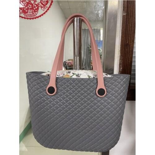 Grey Color Elegant Mommy Bag Big EVA Silicone Beach Bag 2021
