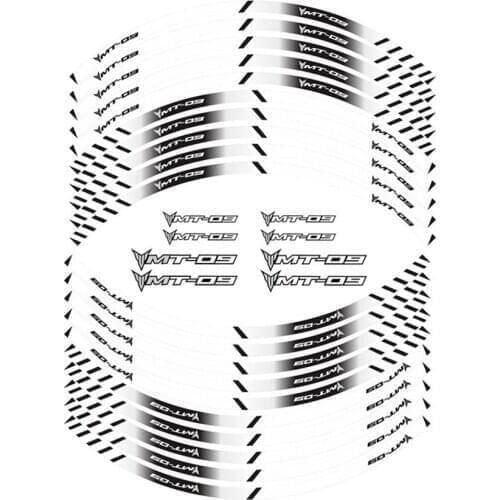 Motorcycle personality wheel reflective sticker rim stripe kit tire waterproof moto decorative decal for YAMAHA MT-09 MT09 mt09