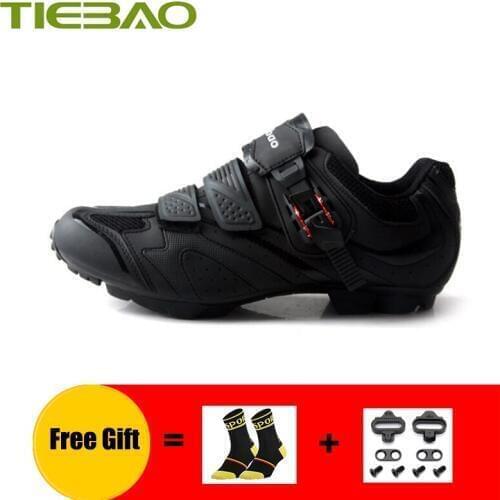 TIEBAO Cycling Shoes Men Sapatilha Ciclismo Mtb Cycling Sneakers Cleats Self-locking Breathable Riding Bike Shoes