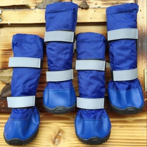 Outdoor Long Dog Boot 100% Waterproof Big Dog Shoes with Rubber Sole Winter Snow Boots Seam Sealing Rain Jack Boots