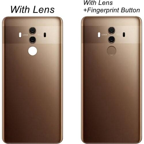 For HUAWEI Mate 10 Pro Back Battery Cover Glass With Camera Lens+Fingerprint Button Rear Door Housing Case Panel Replacement