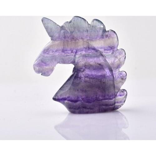 1PC Natural Gems Hand Engraving Color Unicorn Stone Handicraft Gemstone For Home Decor Or Fengshui Spirit Healing Stone DIY Gift