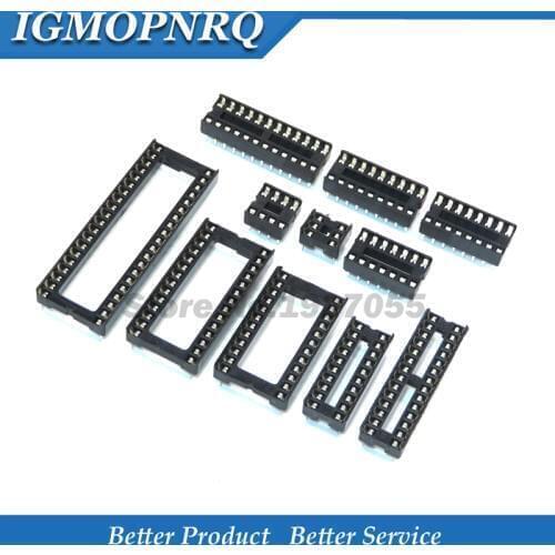 10PCS IC Sockets DIP6 DIP8 DIP14 DIP16 DIP18 DIP20 DIP24 DIP28 DIP40 Pins Connector DIP Socket 8 14 16 18 20 24 28 40 pin DIP-8