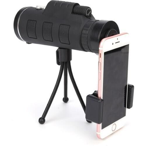 40x60 Telescope Scope Zoom Mobile Phone Lens for Smartphone Camera Camping Hiking Fishing with Compass Phone Clip Tripod