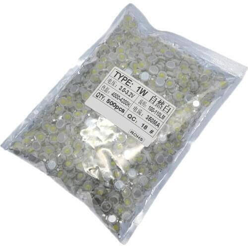 500PCS Best Quality 1W 3W Copper LED High Power LEDs Bulbs Bead Full Spectrum Cold White Warm White Red Green Blue Yellow