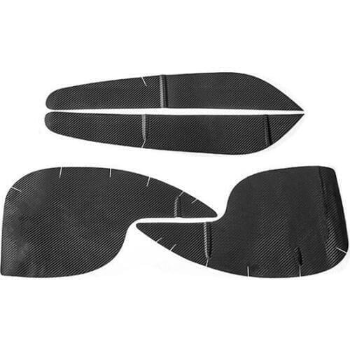 BBQ@FUKA 4 PCS Carbon Fiber Door Anti Sticker Pad Protective Trim For Jeep Grand Cherokee 2011 2012 2013 2014 2015 2016 2017