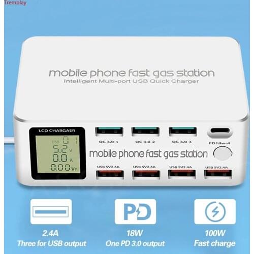 Fast USB C Charger Station With 3 Ports Quick Charge USB Charger Ports, USBC Type C PD Fast Charge adapter for iPhone Table more