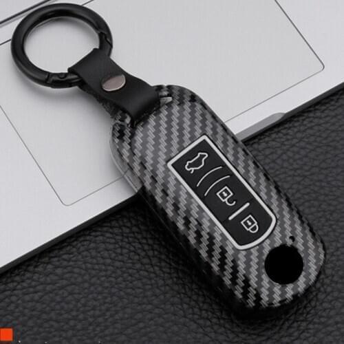Carbon fiber Car Remote Key Case Cover For Mazda 2 3 6 Axela Atenza CX-5 CX5 CX-7 CX-9 2014 2015 2016 up key holder