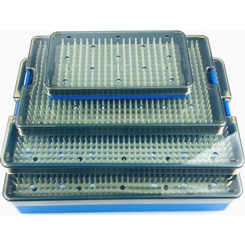 Sterilization tray disinfection case autoclavable box for holding opthalmic dental instrument sterilising