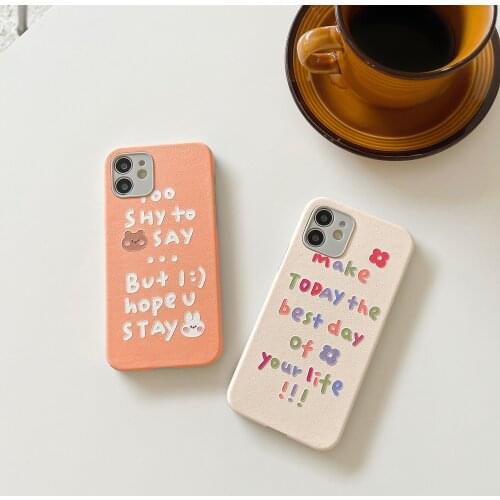 Cartoon English Wishes Case for iPhone 12 Pro Max Back Phone Cover for 12 Mini 11 Pro Max X XS XR 8 7 Plus SE 2020 Capa
