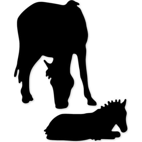 Two horses Metal Cutting Dies DIY Scrapbooking stamps embossing paper Cards border template punch Stencils