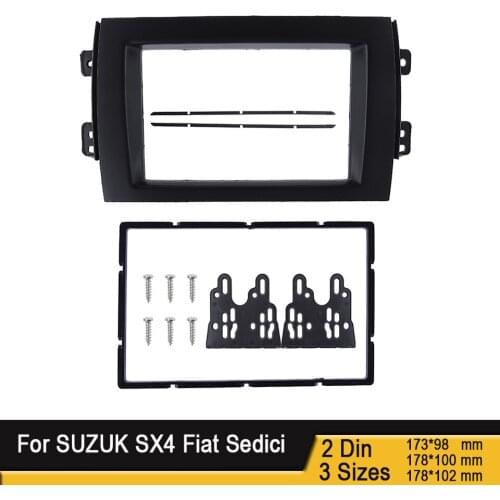 Double Din Fascia For SUZUK SX4 Fiat Sedici Radio DVD Dashboard Stereo Panel Dash Mounting Installation Trim Kit Frame Bezel