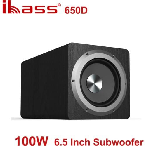 IBASS SU650D Wooden Active Subwoofer High Power RMS 100W Strong Super Bass Speaker Powerful Woofer Audio Multimedia Music Player