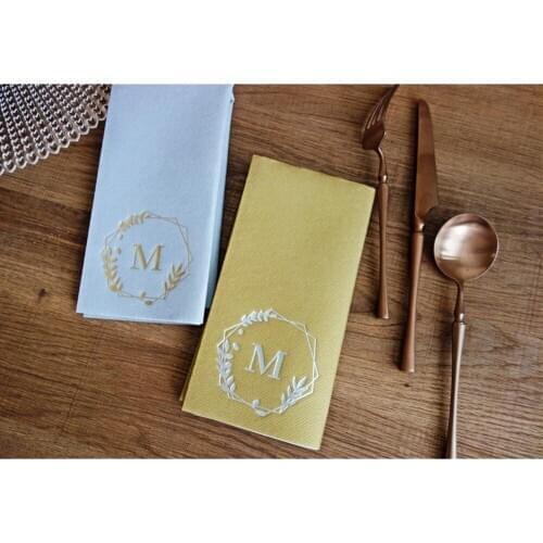 Customized language color DINNER napkin serwetki Personalized Christening birthday party Wedding napkin Bridal shower gift