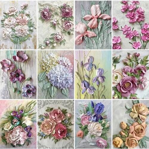FIYO Diamond Painting Flower Diamond Embroidery Rose Picture Of Rhinestones Mosaic 5D DIY Full Drill Square Wall Art