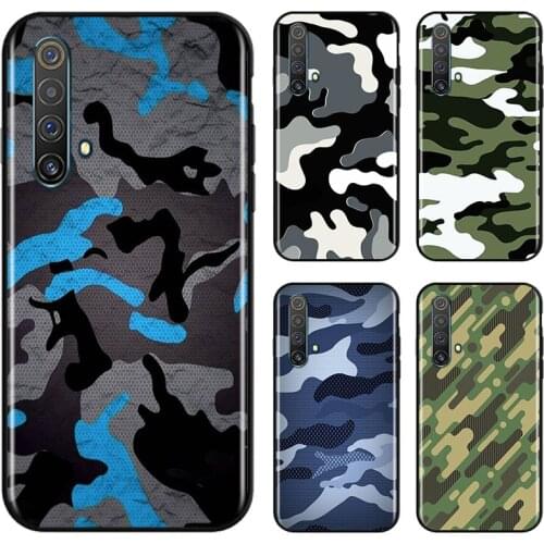 Cool Camouflage Pattern For OPPO Find X3 X2 K5 K3 R17 R15 R9S F19 F15 F11 F9 F7 F5 Neo lite Pro Black Soft Phone Case