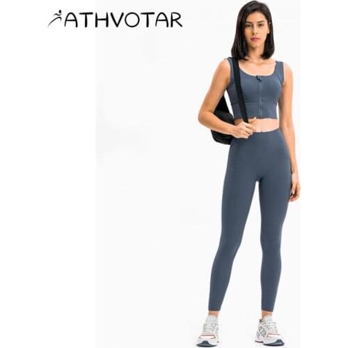 ATHVOTAR Tights Yoga Leggings High Waist Sport Nudity Fitness Gym Clothing Quick Dry Hip Lift Elasticity Running Women Pants
