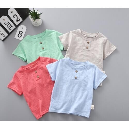 2020 Summer Children T Shirts Cotton Baby Boys Girls Tee Comfortable Toddler Tops Casual Kids Clothing BC380