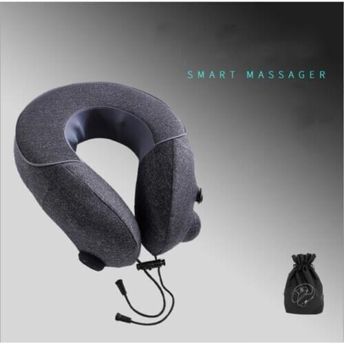 Cervical spine massager inflatable ushaped pillow neck massager rechargeable multi-functional massager in Travel Home Office Car