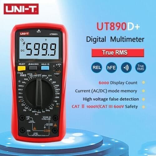 UNI-T UT890D+ True RMS Temperature NCV Diode Tester Multimeter True RMS Digital Multimeter