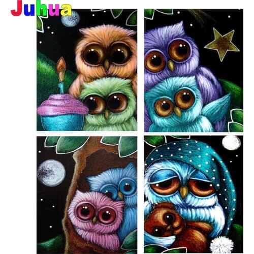 Cartoon owl 5d DIY Diamond painting full round/square animal diamond emboridery mosaic diamond stitch kids room Decor