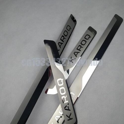 Car Styling Door Sill Strip for Skoda KAROQ 2017-2021 Stainless Steel Scuff Plate Peda Pedal Cover Stickers Auto Accessories