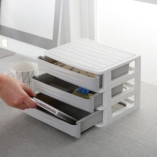 1-5 Layers Desk Organizer Box Plastic Office Desk Storage Box For Stationery Cosmetic Storage Cabinet Makeup Sundries Organizer
