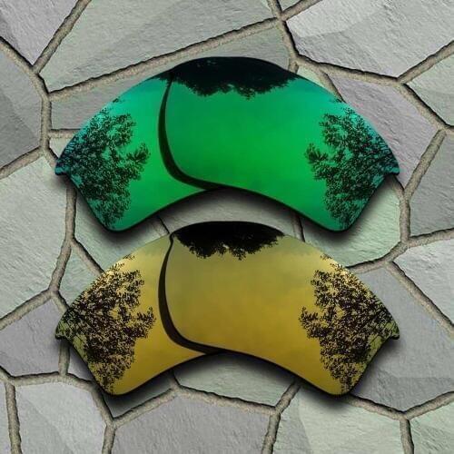 Jade Green&Yellow Golden Sunglasses Polarized Replacement Lenses for Oakley Half Jacket 2.0 XL