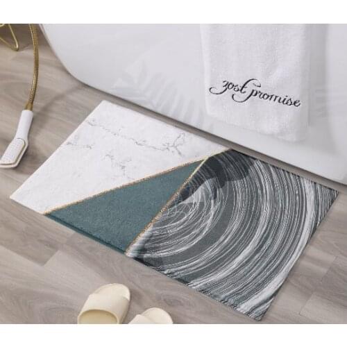 New Arrive Nordic Style Geometry Cashmere Absorbent Bathroom Non-slip Mat Home Decorative Carpets Doormats Floor Mat Free Ship