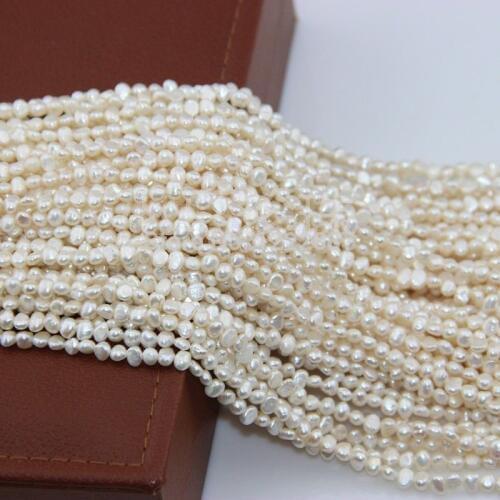 Wholesale natural 2 strand 6-7MM AAA White Baroque pearl Loose beads (without clasp )