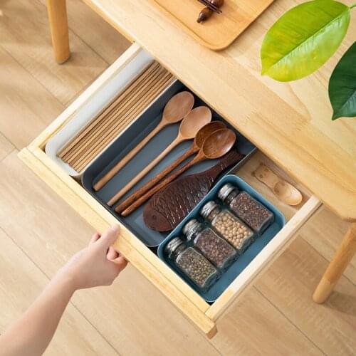 Plastic Desk Organizer Hidden Table Underneath Stationery Storage Boxes Divider Drawer Cosmetic Sundries Decoration Organizer