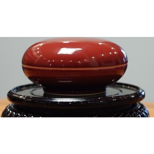 Genuine Handmade High Temperature Single-color Glaze Raw Material Sacrific Red Inkpad Box
