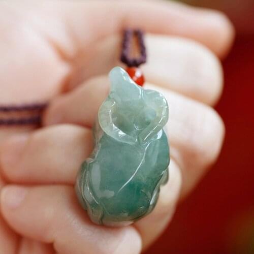 Natural Myanmar jadeite jade zodiac Ox pendant simple retro pendant temperament jewellery fashion for women men lucky