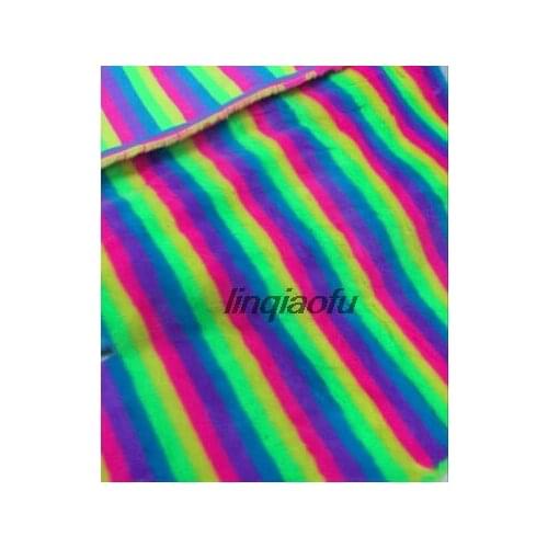 Rainbow plush cloth, Super soft imitation rabbit fur jacquard artificial plush