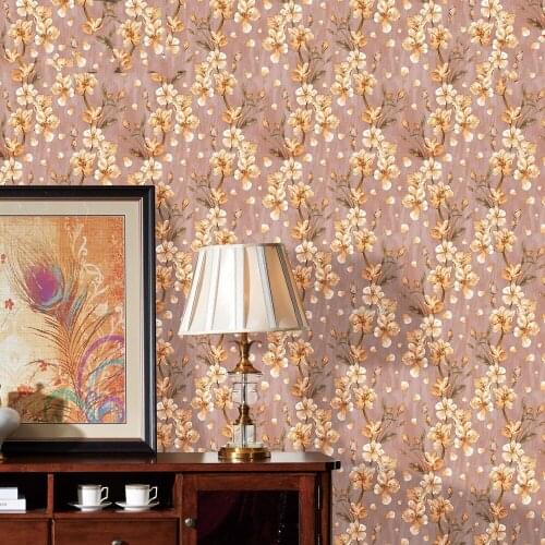 Romantic Floral Flowers Wall Sticker Home Wall Decoration Living Room Bedroom Decor Water Color Wallpaper Self-adhesive Stickers