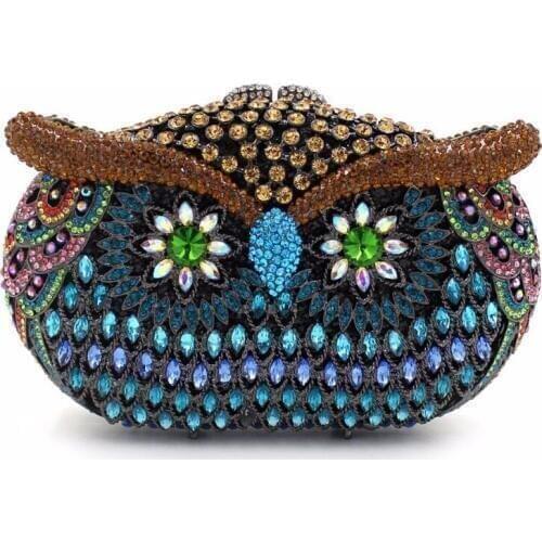 BL046 Luxury diamante evening bags colorful clutch bags women party purse dinner bags crystal handbags gemstone wedding bags