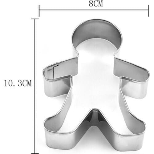 3pcs/set Christmas Cookie Cutter Tools Stainless Steel Gingerbread Men Shaped Holiday Biscuit Mold Kitchen Cake Decorating Tools