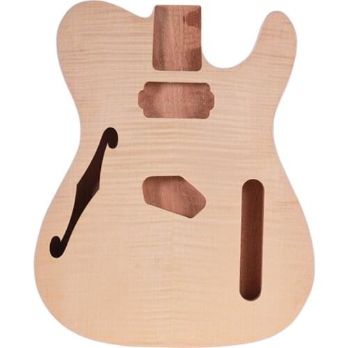 Handcraft Electric Guitar Unfinished Body Guitar Barrel Material with Grain