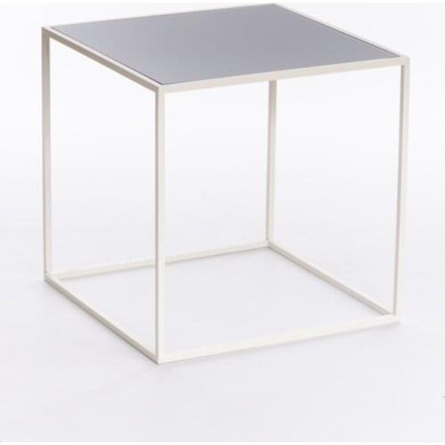 Modern White Metal Square Side table 40x40x40 coffee tables table basse furniture living room table