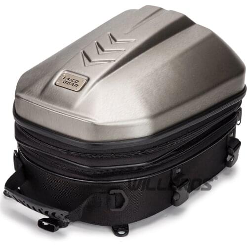 Motorcycle Tail Seat Bag Waterproof Carbon Hard Shell Riding Motocross Backpack Dual Sport Helmet Bag Luggage