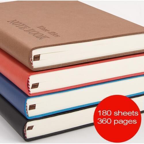 RuiZe A5 thick notebook grid paper soft cover faux leather journal diary note book 2020 creative stationery notebook supplies